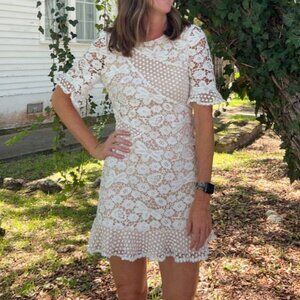 Lulus | Dresses | New Lulus My Dearest White Lace Short Sleeve Mini Dress |  Poshmark